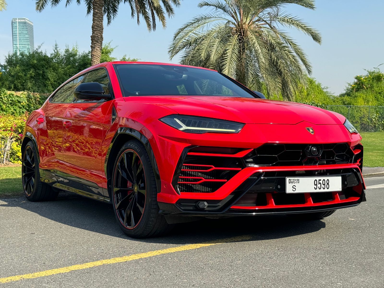 Rent Red Lamborghini Dubai